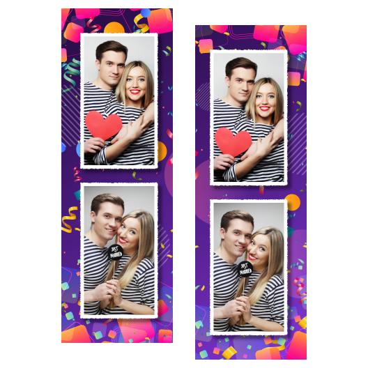 Template 106 consisting of 2 photos – Birthday Party + ribbons - Image 5