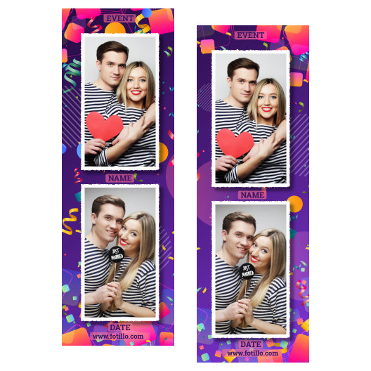 Template 106 consisting of 2 photos – Birthday Party + ribbons - Image 6