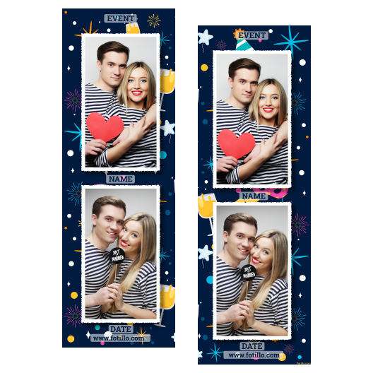 Przyjęcie sylwestrowe + Fajerwerki, gwiazdy + 106 biały z tekstem Przyjęcie sylwestrowe + Fajerwerki, gwiazdy + 106 biały z tekstem