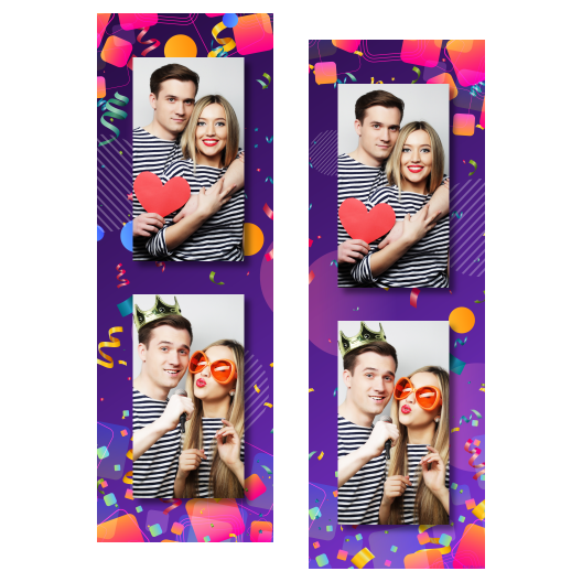 Template 106 consisting of 2 photos – Birthday Party + ribbons - Image 7