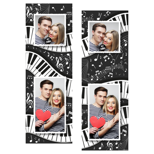 Światowy Dzień Fortepianu + nuty + 111 biały Światowy Dzień Fortepianu + nuty + 111 biały