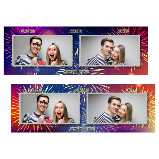 Tło sylwestrowe + fajerwerki + 201 z tekstem