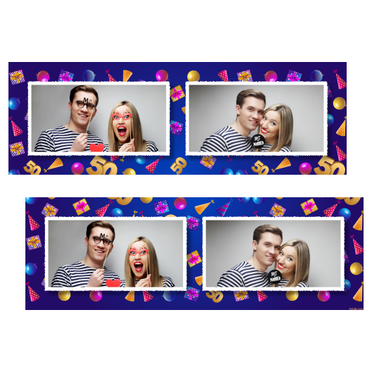 Pięćdziesiątka + balony i prezenty + 201 biały Pięćdziesiątka + balony i prezenty + 201 biały