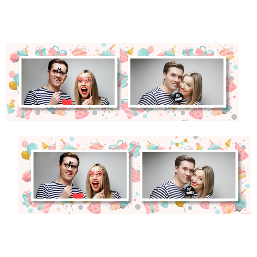 Birthday Party + collage + 201 white