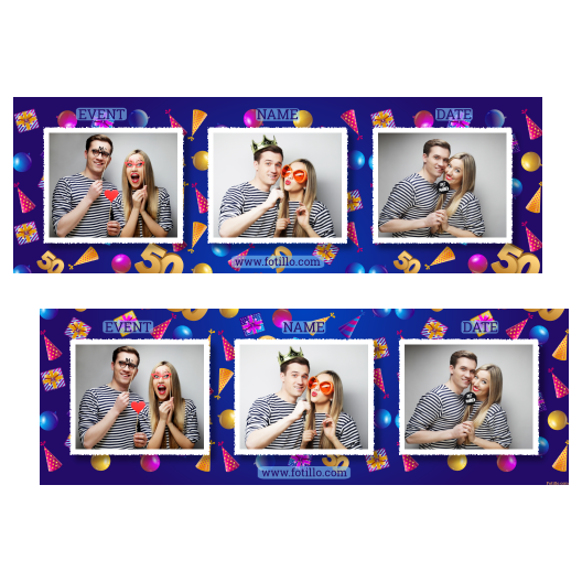 Pięćdziesiątka + balony i prezenty + 202 biały z tekstem Pięćdziesiątka + balony i prezenty + 202 biały z tekstem