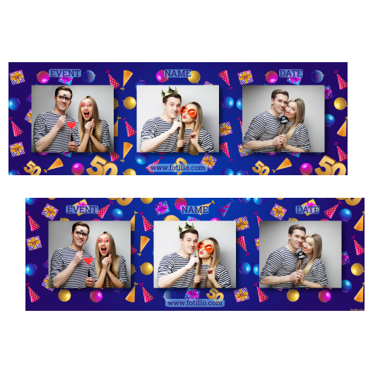 Pięćdziesiątka + balony i prezenty + 202 brak ramki z tekstem Pięćdziesiątka + balony i prezenty + 202 brak ramki z tekstem