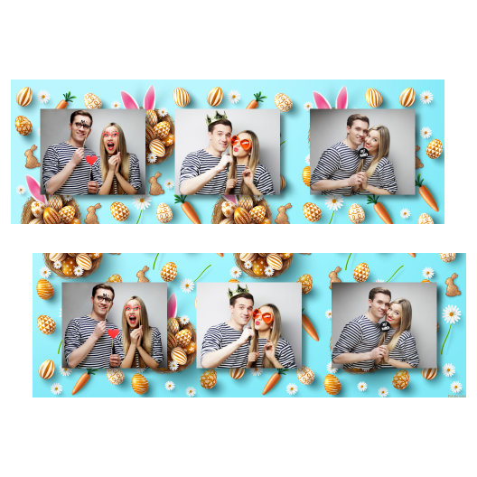 Easter Bunny + easter eggs + 202 no frame