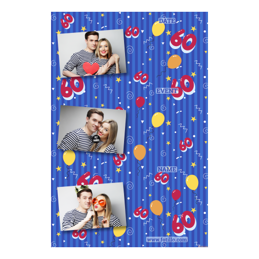 Sześćdziesiątka + balony + 302 brak ramki z tekstem Sześćdziesiątka + balony + 302 brak ramki z tekstem