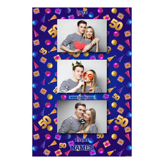 Pięćdziesiątka + balony i prezenty + 306 brak ramki z tekstem Pięćdziesiątka + balony i prezenty + 306 brak ramki z tekstem