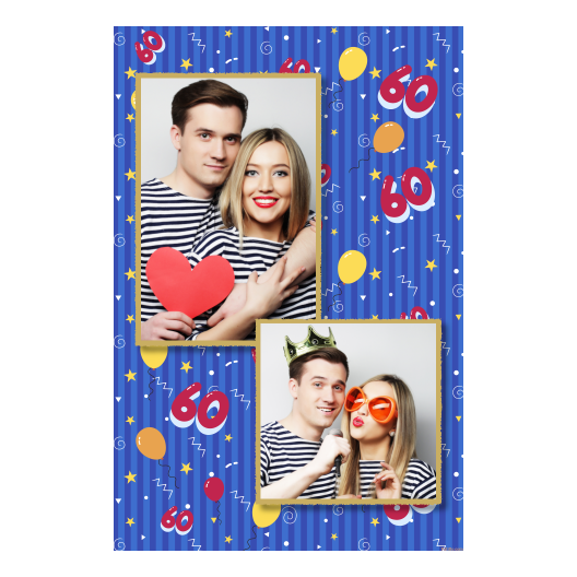 Sześćdziesiątka + balony + 307 złoty Sześćdziesiątka + balony + 307 złoty