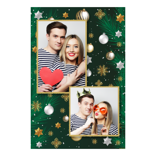 Bożonarodzeniowe gwiazdy + bombki, model 307 złoty Bożonarodzeniowe gwiazdy + bombki, model 307 złoty