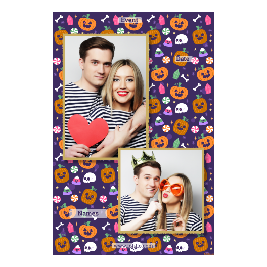 Halloweenowa dynia + kolaż + 307 złoty z tekstem Halloweenowa dynia + kolaż + 307 złoty z tekstem