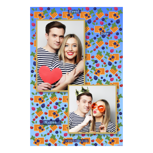 Dzień Gofra + owoce + 307 złoty z tekstem Dzień Gofra + owoce + 307 złoty z tekstem