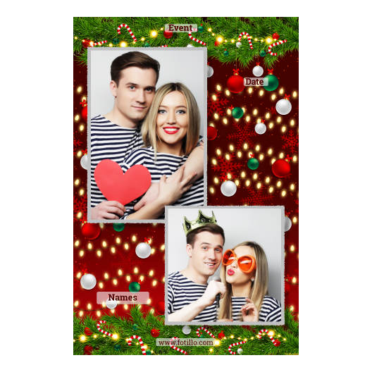 Ozdoby świąteczne + kwiaty i bombki + 307 z tekstem