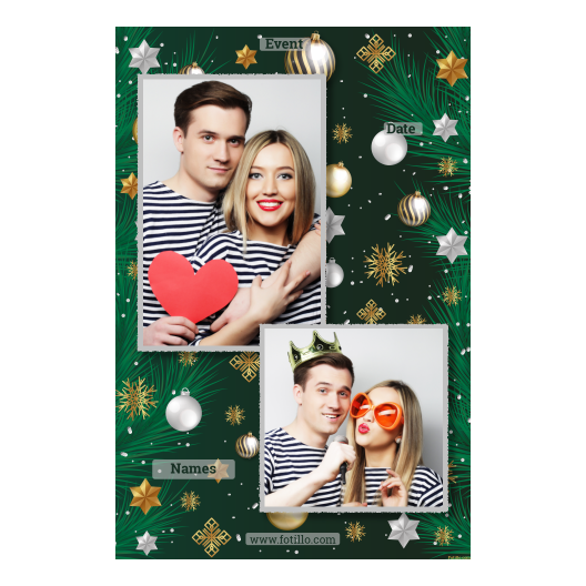 Bożonarodzeniowe gwiazdy + bombki, model 307 z tekstem Bożonarodzeniowe gwiazdy + bombki, model 307 z tekstem