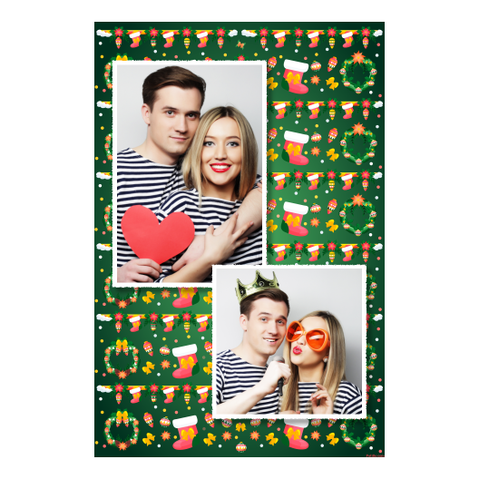 Boże Narodzenie + kwiaty i bombki + 307 biały Boże Narodzenie + kwiaty i bombki + 307 biały