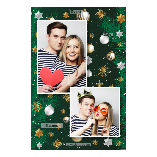 Bożonarodzeniowe gwiazdy + bombki, model 307 biały z tekstem Bożonarodzeniowe gwiazdy + bombki, model 307 biały z tekstem