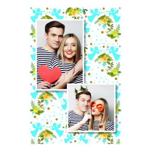 Pierwsza Komunia Święta + Kwiaty, anioły + 307 biały Pierwsza Komunia Święta + Kwiaty, anioły + 307 biały