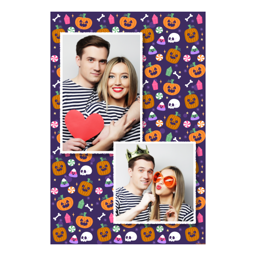 Halloweenowa dynia + kolaż + 307 biały Halloweenowa dynia + kolaż + 307 biały