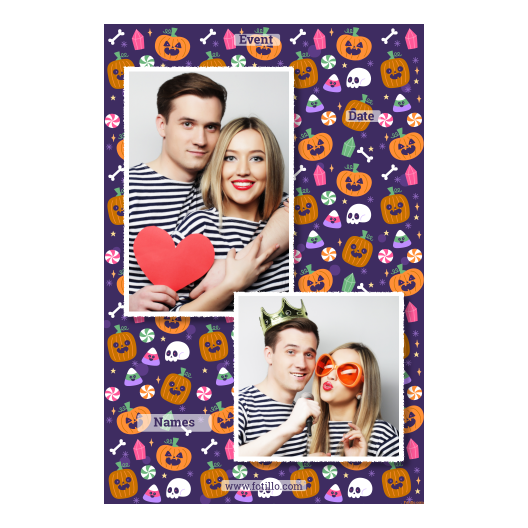 Halloweenowa dynia + kolaż + 307 biały z tekstem Halloweenowa dynia + kolaż + 307 biały z tekstem