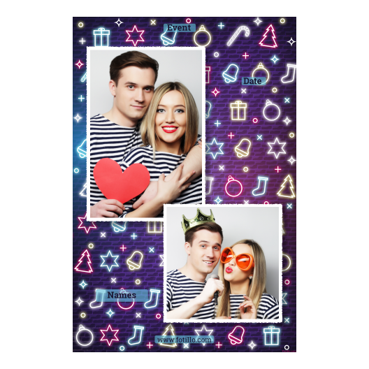 Przyjęcie sylwestrowe + Prezenty, dzwonki, choinka + 307 biały z tekstem Przyjęcie sylwestrowe + Prezenty, dzwonki, choinka + 307 biały z tekstem