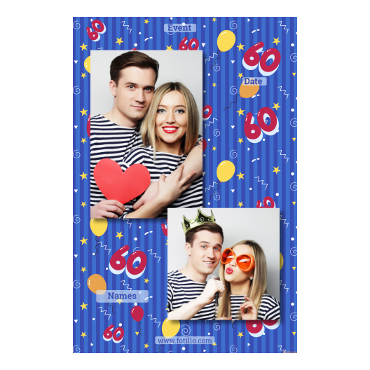 Sześćdziesiątka + balony + 307 brak ramki z tekstem Sześćdziesiątka + balony + 307 brak ramki z tekstem