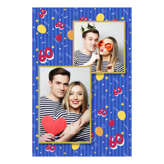 Sześćdziesiątka + balony + 308 złoty Sześćdziesiątka + balony + 308 złoty