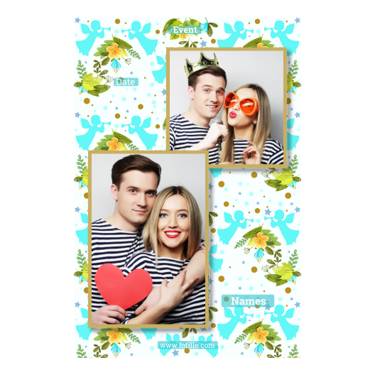 Pierwsza Komunia Święta + Kwiaty, anioły + 308 złoty z tekstem Pierwsza Komunia Święta + Kwiaty, anioły + 308 złoty z tekstem