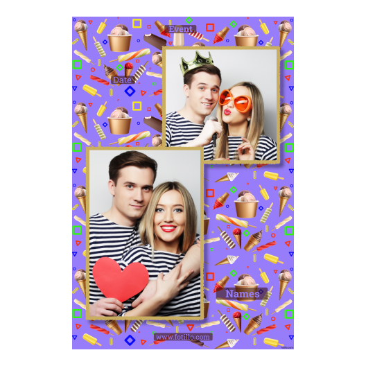 Dzień Lodów + kolaż + 308 złoty z tekstem Dzień Lodów + kolaż + 308 złoty z tekstem