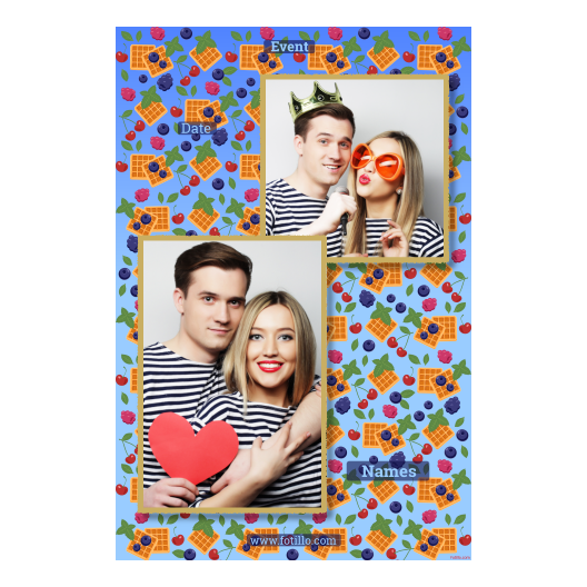 Dzień Gofra + owoce + 308 złoty z tekstem Dzień Gofra + owoce + 308 złoty z tekstem