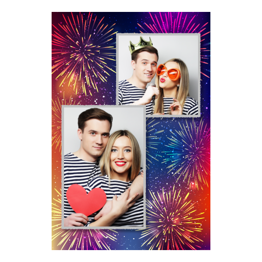 Tło sylwestrowe + fajerwerki + 308