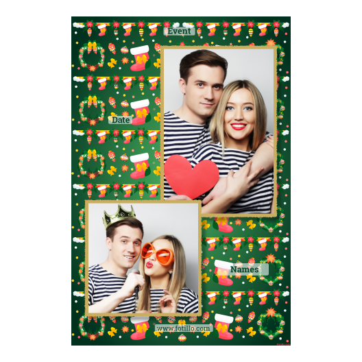 Boże Narodzenie + kwiaty i bombki + 309 złoty z tekstem Boże Narodzenie + kwiaty i bombki + 309 złoty z tekstem