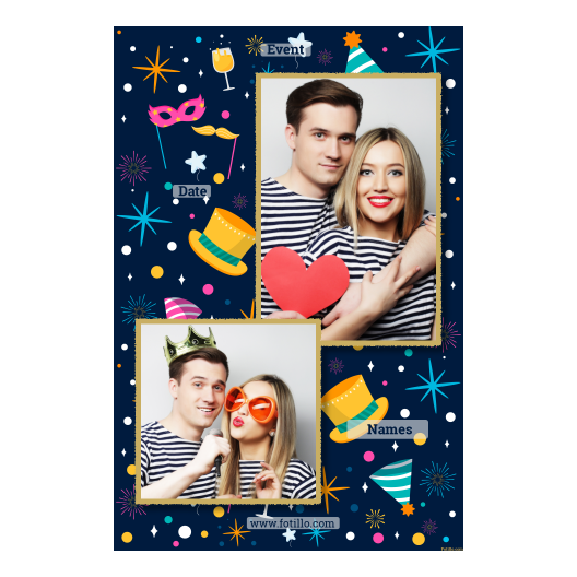 Przyjęcie sylwestrowe + Fajerwerki, gwiazdy + 309 złoty z tekstem Przyjęcie sylwestrowe + Fajerwerki, gwiazdy + 309 złoty z tekstem