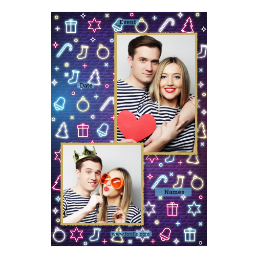 Przyjęcie sylwestrowe + Prezenty, dzwonki, choinka + 309 złoty z tekstem