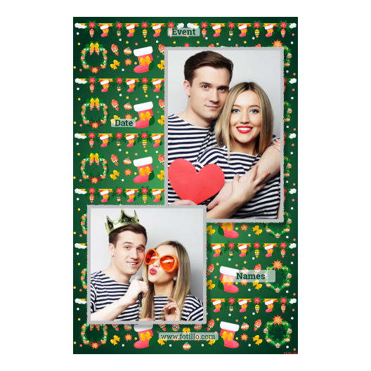 Boże Narodzenie + kwiaty i bombki + 309 z tekstem Boże Narodzenie + kwiaty i bombki + 309 z tekstem