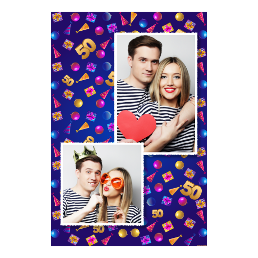 Pięćdziesiątka + balony i prezenty + 309 biały Pięćdziesiątka + balony i prezenty + 309 biały