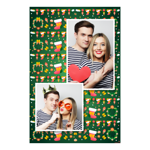 Boże Narodzenie + kwiaty i bombki + 309 biały Boże Narodzenie + kwiaty i bombki + 309 biały