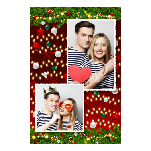 Ozdoby świąteczne + kwiaty i bombki + 309 biały Ozdoby świąteczne + kwiaty i bombki + 309 biały