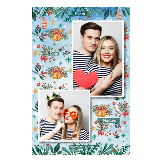 Dzwoneczki świąteczne + dekoracje + 309 biały z tekstem Dzwoneczki świąteczne + dekoracje + 309 biały z tekstem