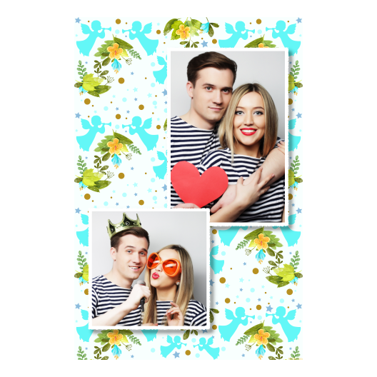 Pierwsza Komunia Święta + Kwiaty, anioły + 309 biały Pierwsza Komunia Święta + Kwiaty, anioły + 309 biały