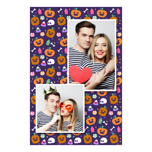 Halloweenowa dynia + kolaż + 309 biały Halloweenowa dynia + kolaż + 309 biały