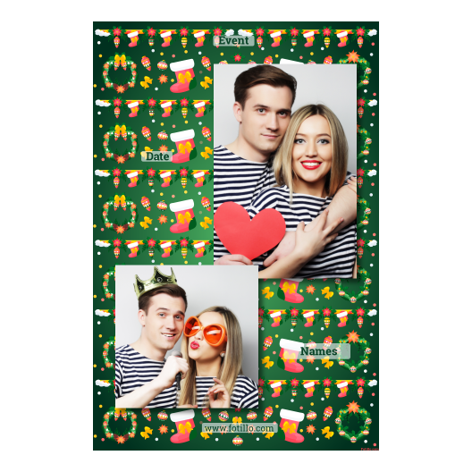 Boże Narodzenie + kwiaty i bombki + 309 brak ramki z tekstem Boże Narodzenie + kwiaty i bombki + 309 brak ramki z tekstem