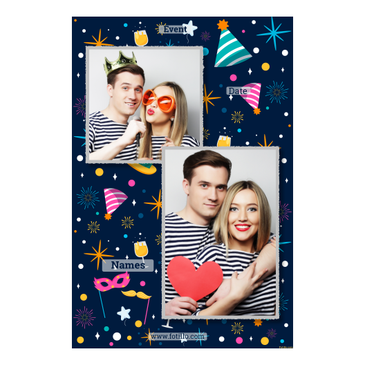 Przyjęcie sylwestrowe + Fajerwerki, gwiazdy + 310 z tekstem Przyjęcie sylwestrowe + Fajerwerki, gwiazdy + 310 z tekstem