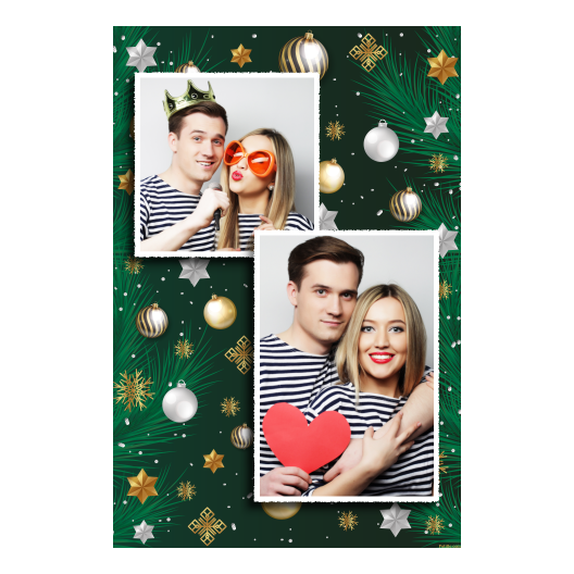 Bożonarodzeniowe gwiazdy + bombki, model 310 biały Bożonarodzeniowe gwiazdy + bombki, model 310 biały