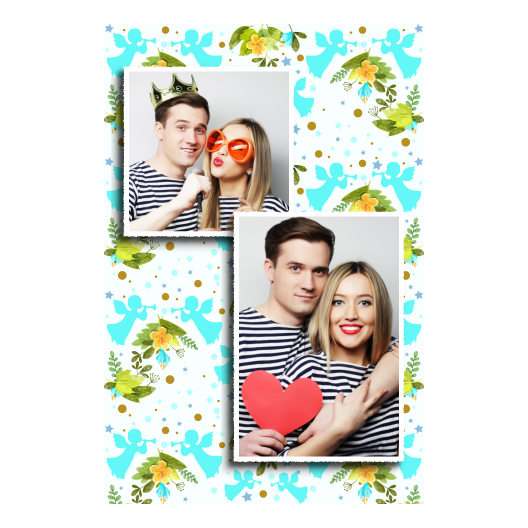 Pierwsza Komunia Święta + Kwiaty, anioły + 310 biały