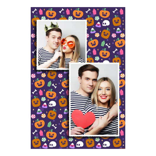 Halloweenowa dynia + kolaż + 310 biały Halloweenowa dynia + kolaż + 310 biały