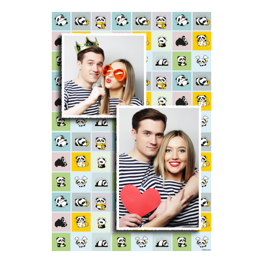 Panda's Day + collage + 310 white