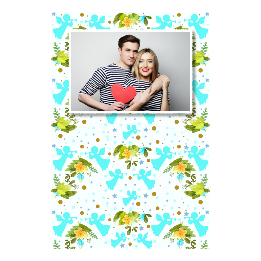 Pierwsza Komunia Święta + Kwiaty, anioły + 311 biały Pierwsza Komunia Święta + Kwiaty, anioły + 311 biały