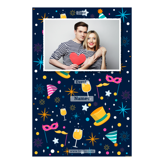 Przyjęcie sylwestrowe + Fajerwerki, gwiazdy + 311 biały z tekstem Przyjęcie sylwestrowe + Fajerwerki, gwiazdy + 311 biały z tekstem