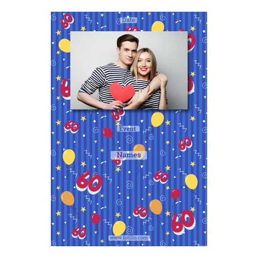 Sześćdziesiątka + balony + 311 brak ramki z tekstem Sześćdziesiątka + balony + 311 brak ramki z tekstem